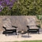 Flash Furniture Black Folding Adirondack Chairs-Cream Cushions, 2PK 2-JJ-C14505-CSNCR-BLK-GG - alternate 1